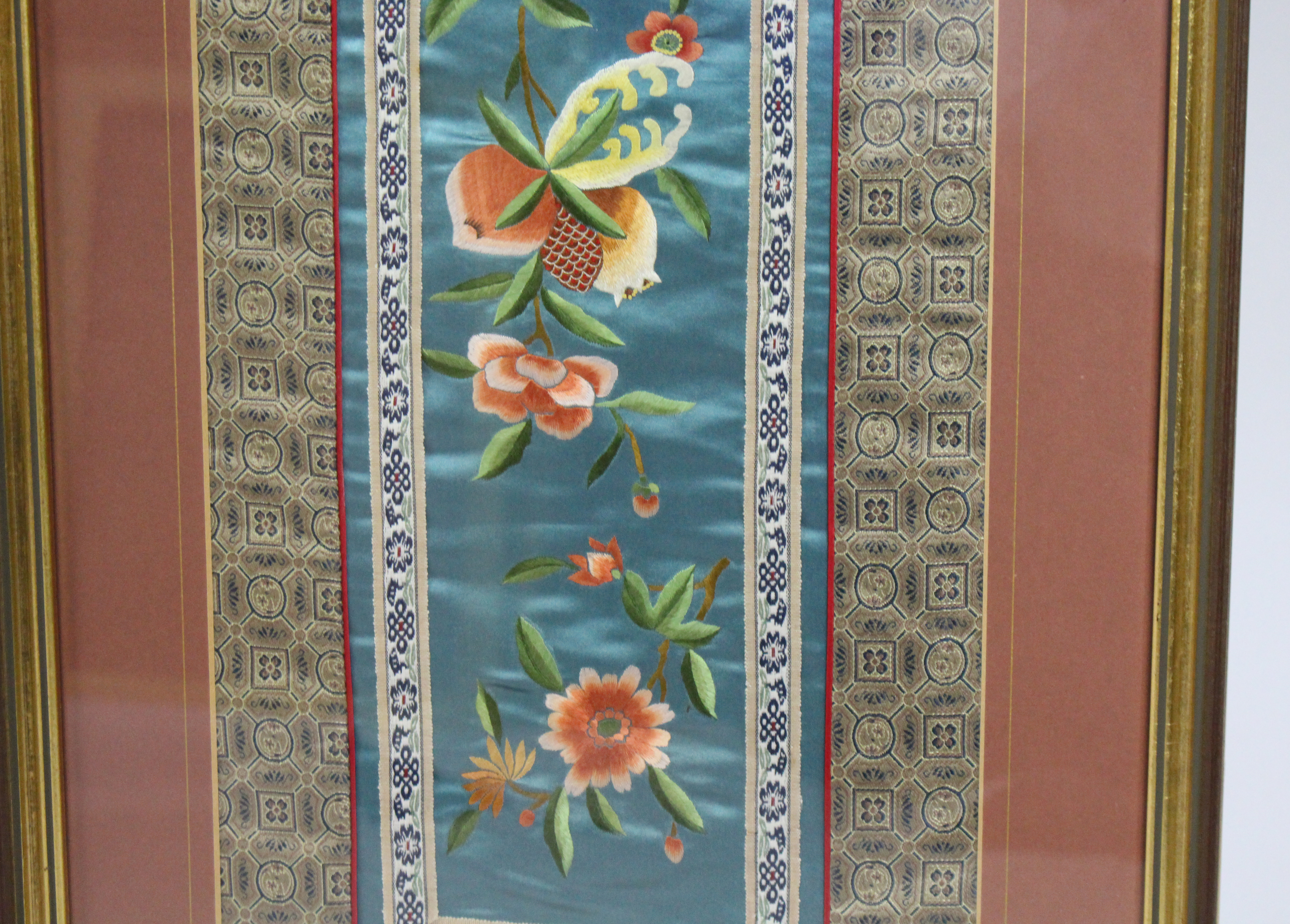Fine Chinese Silkwork Panel in Gilt Frame - Image 4 of 6