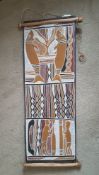 Original Aboriginal Art Bark Painting Dugong & First People Marawili (Yolngu) NT