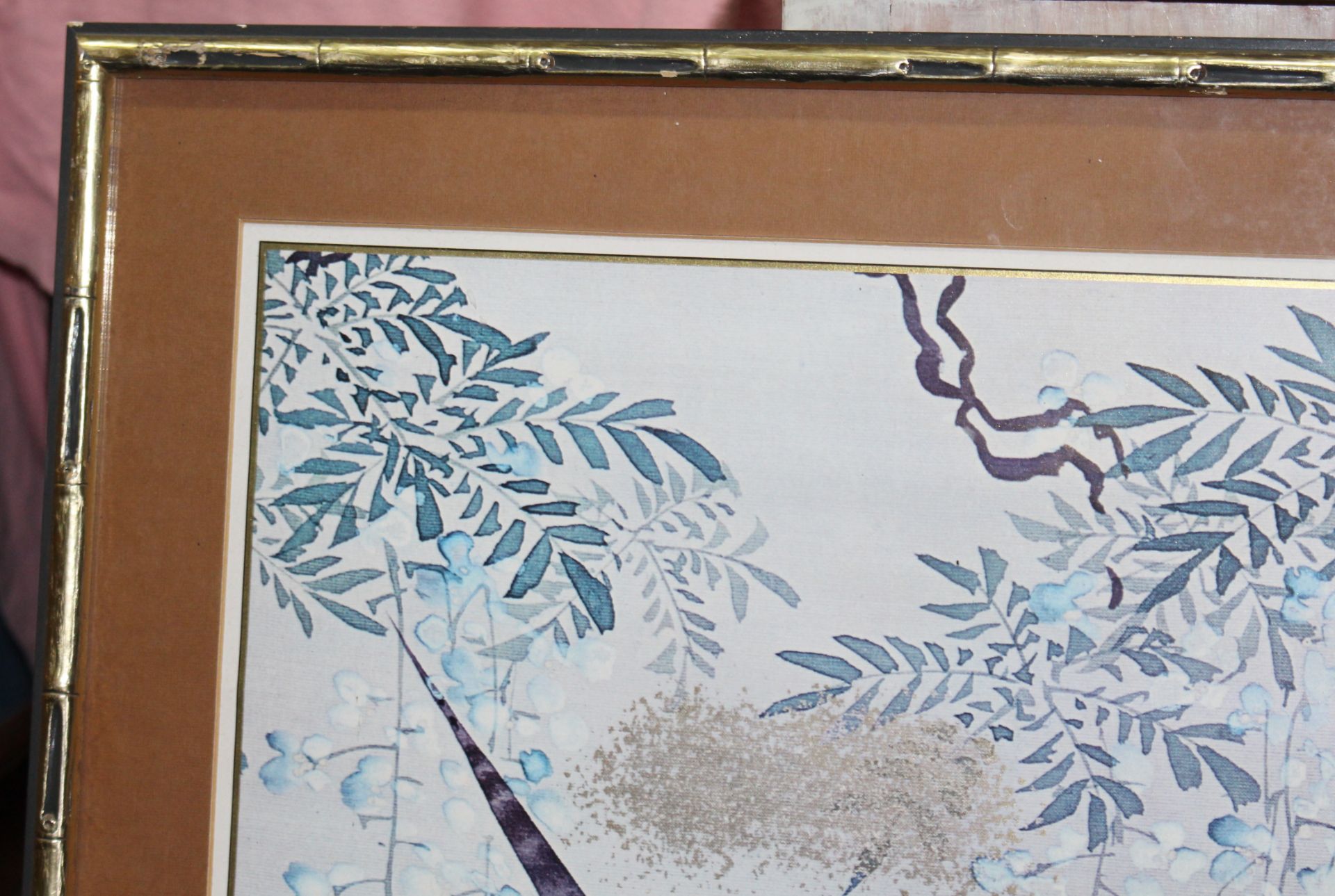 Print of Oriental Style Game Birds Set in Frame - Image 5 of 6