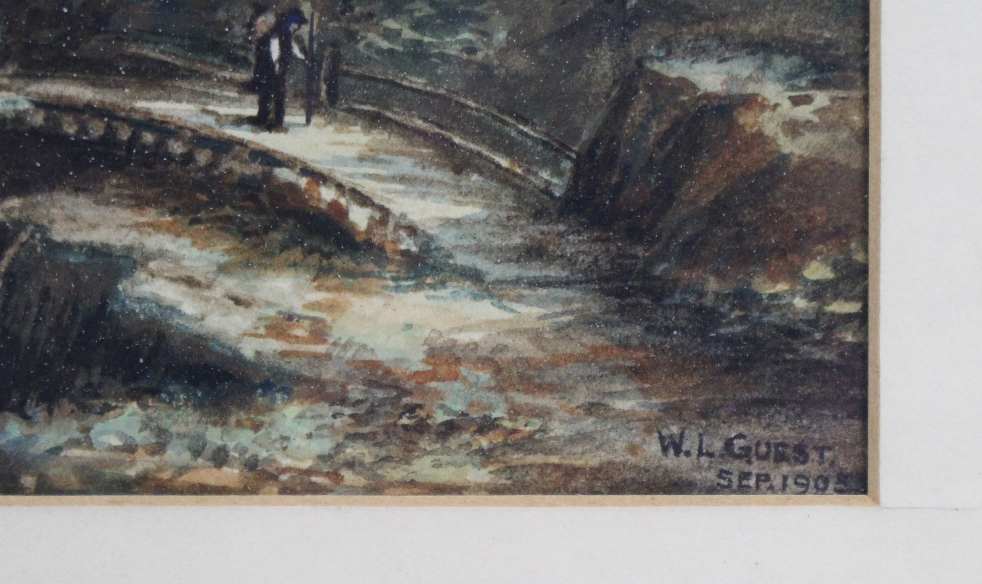 Edwardian Watercolour Landscape by W.L.Guest - Image 3 of 5