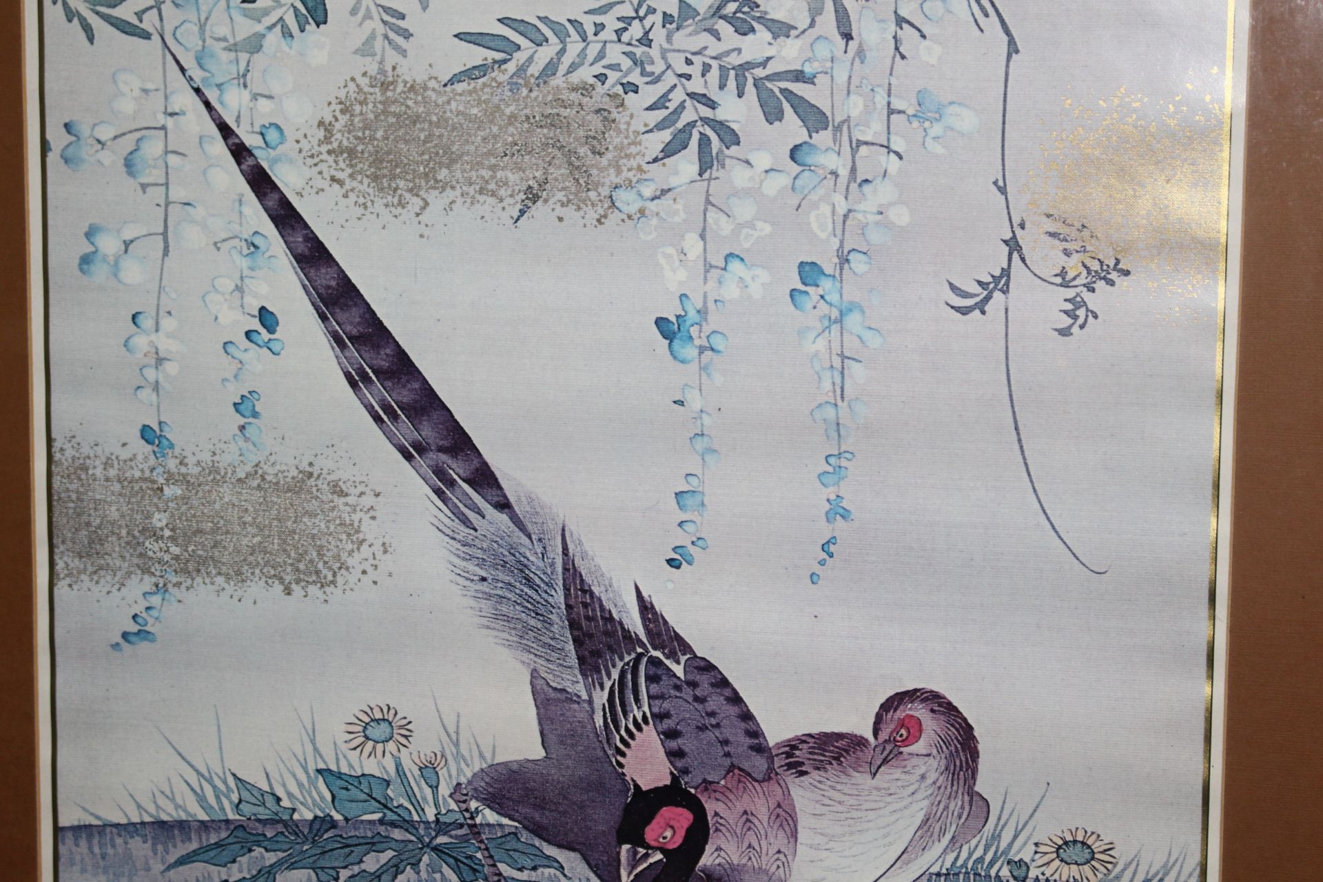 Print of Oriental Style Game Birds Set in Frame - Image 3 of 6