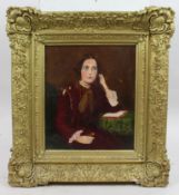 Victorian Portrait Set in Heavy Gilt Frame