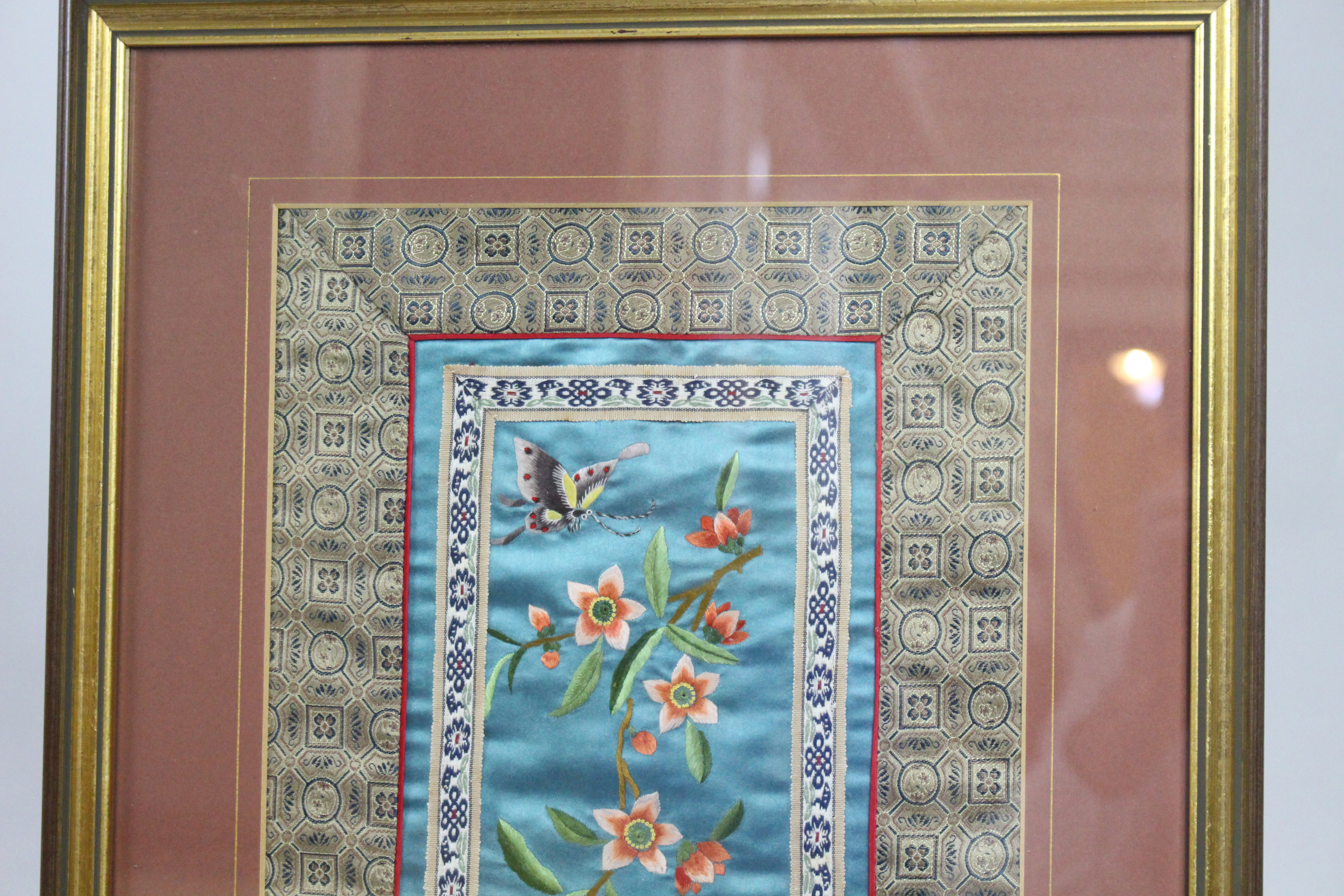 Fine Chinese Silkwork Panel in Gilt Frame - Image 2 of 6