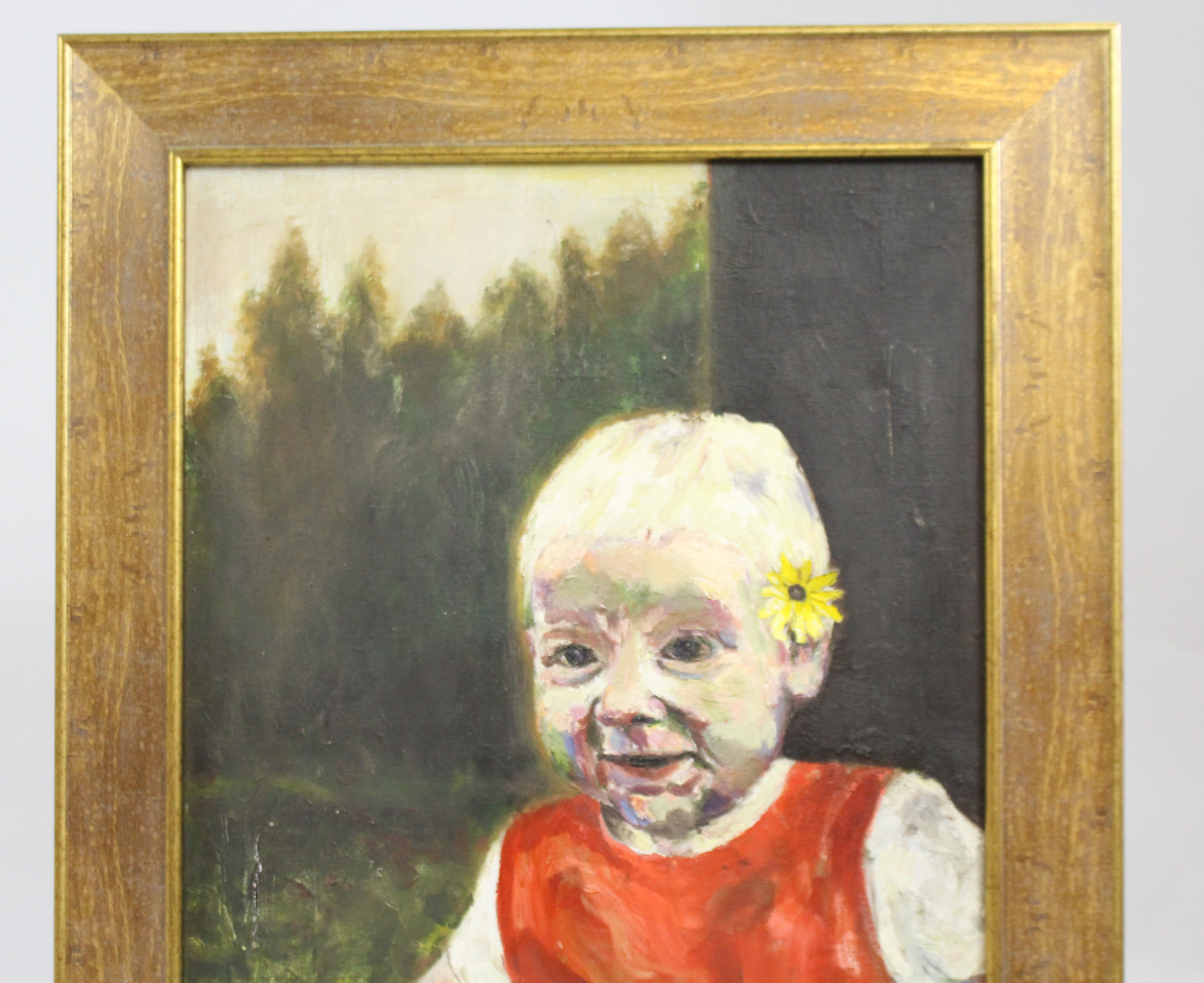 Child Oil on Canvas Set in Gilt Frame - Image 2 of 4