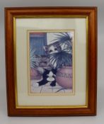 Framed Linda Jane Smith Cat Print