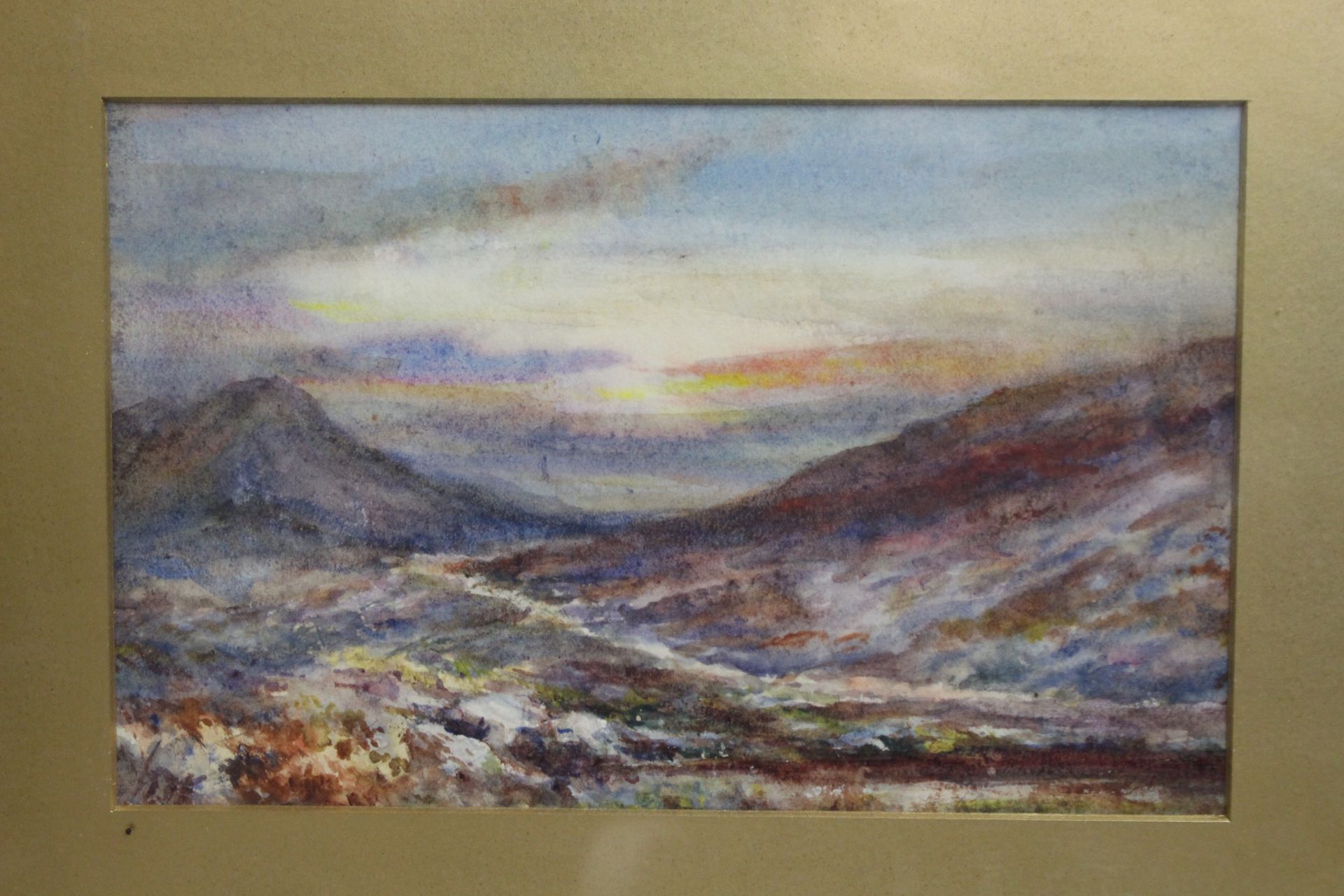 Victorian Highlands Watercolour Set in Gilt Frame - Image 2 of 3