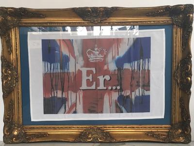 Banksy(British) 2012, 4 Colour Silkscreen Er… Queens Platinum Jubilee (Union Jack) Tea Towel - Image 3 of 12