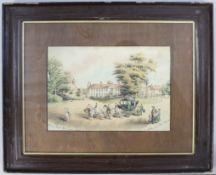 Hadley Royal Grammar School"" Delicate Signed Watercolour 1846
