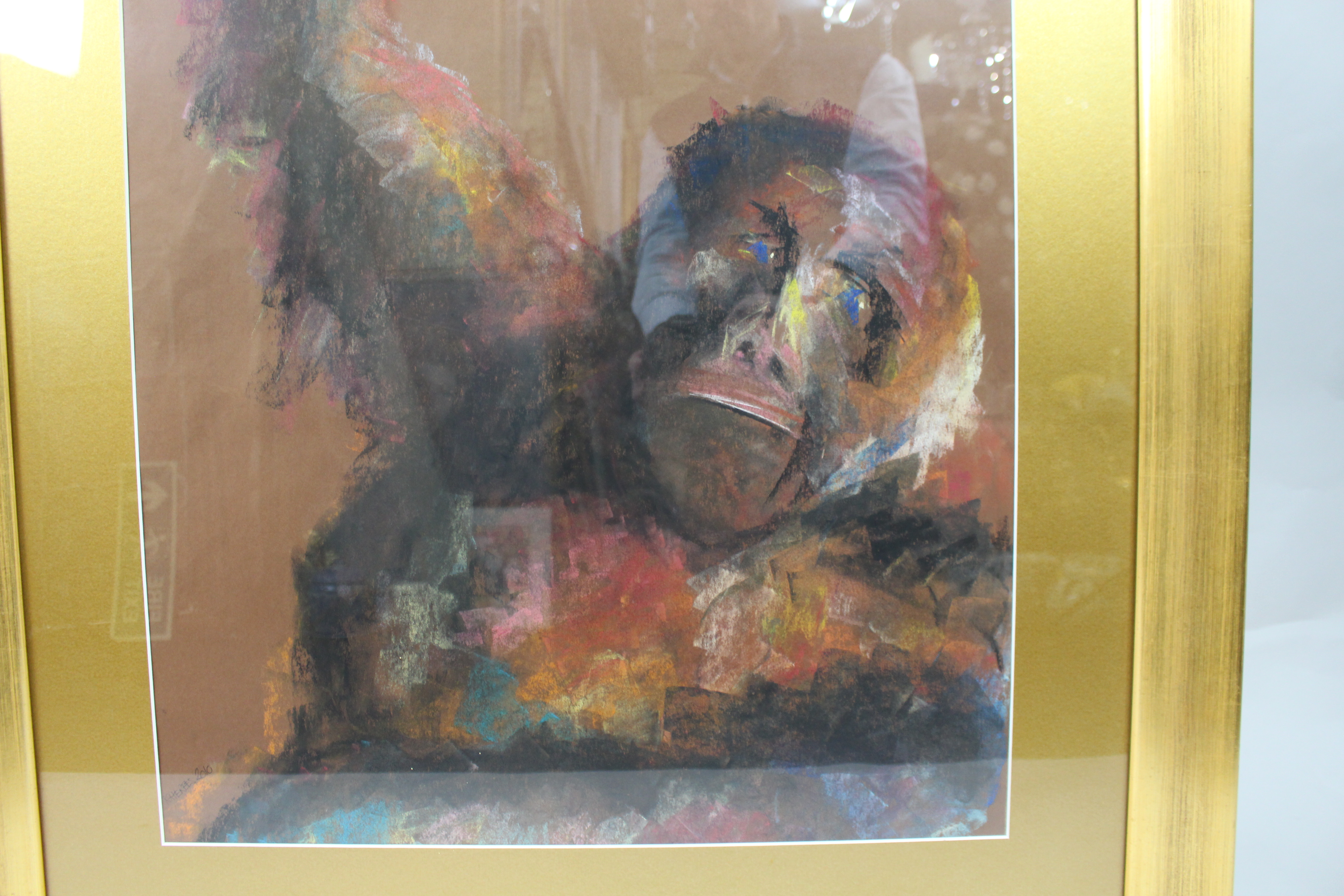 Original Artwork Pastel Gorilla by Kate Rees - Image 3 of 6