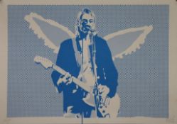 PURE EVIL, Kurt Cobain ,A Three coloured pulled screen print 2008