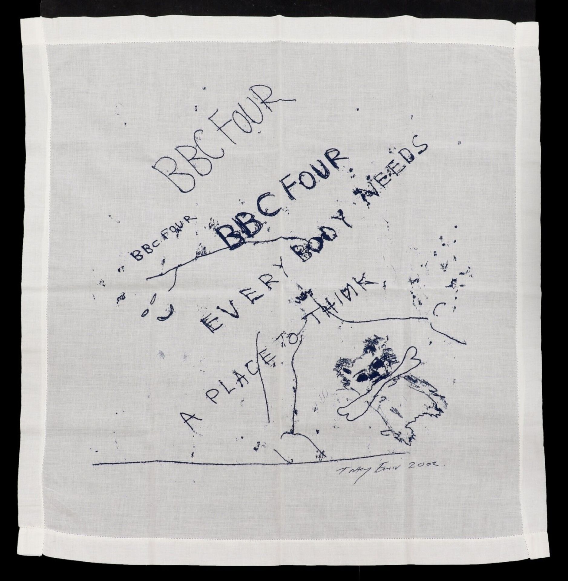 Tracey Emin RA (b.1963 - ) 'Everybody Needs a Place to Think', Cotton handkerchief, Limited Ed, 2... - Image 4 of 6