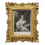 Early 19th c. Coloured Mezzotint ""Lady Carrington"" by Charles Rolls