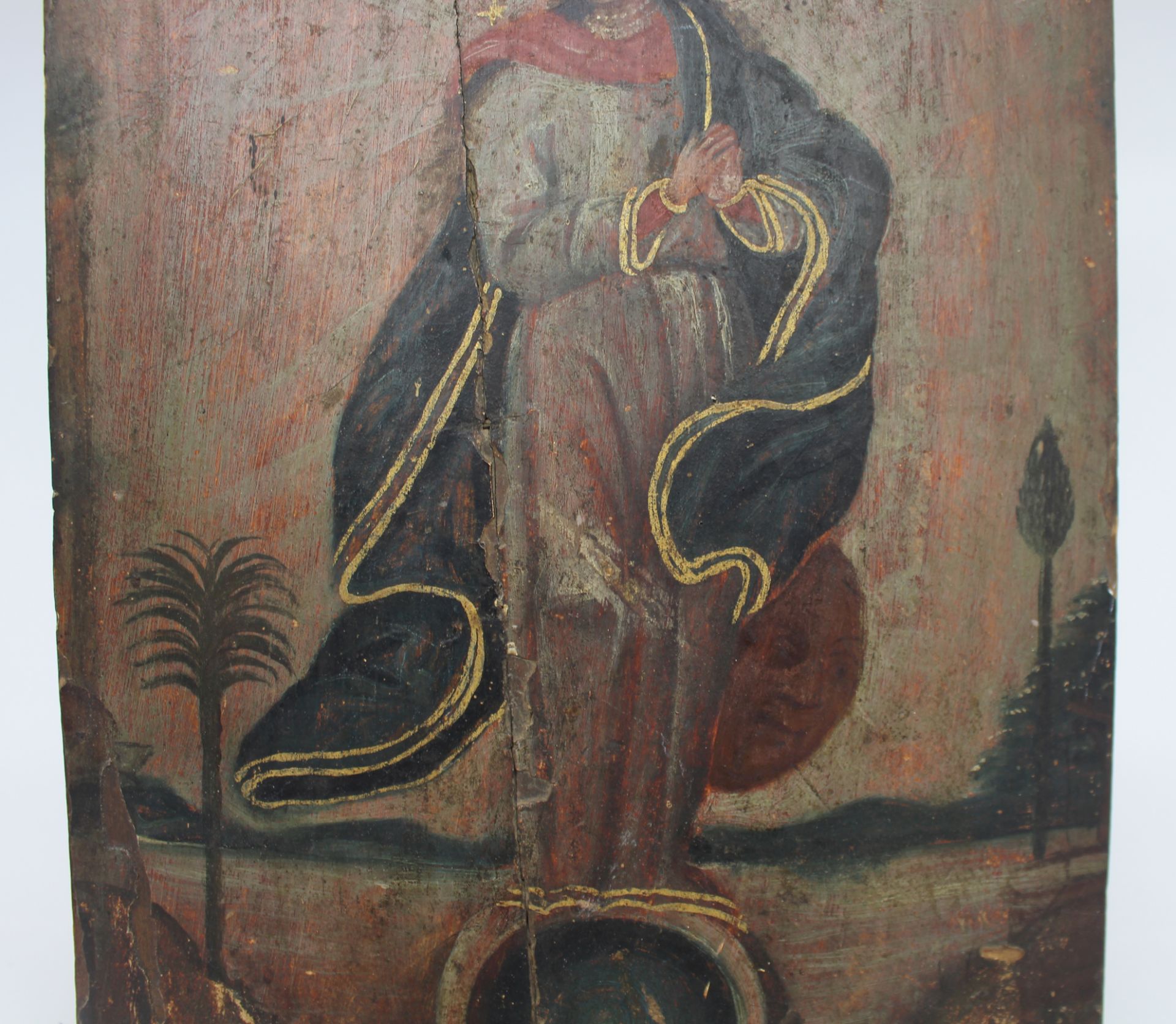 Fine 17th century Religious Painting Oil on Board - Image 3 of 6