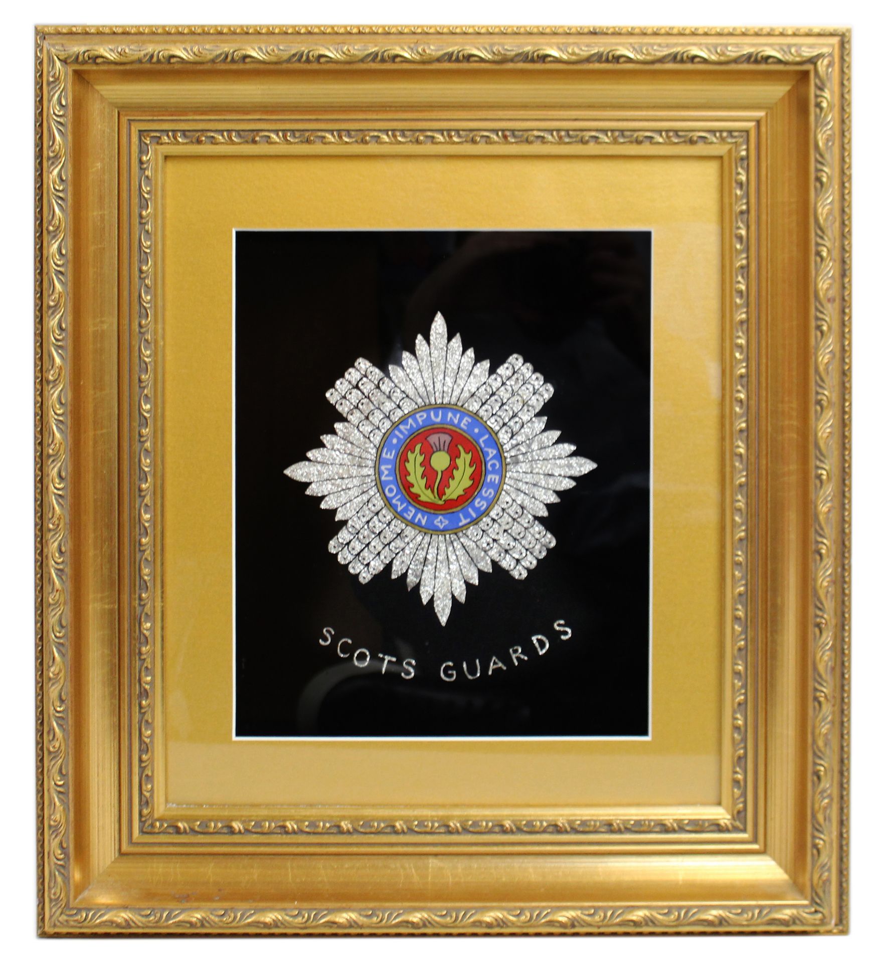 Set of 3 Military Regiment Foil Artworks Set in Gilt Frames - Image 6 of 13