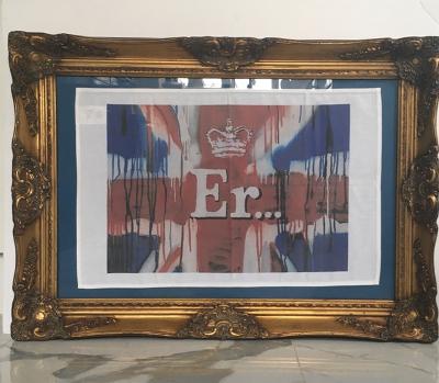 Banksy(British) 2012, 4 Colour Silkscreen Er… Queens Platinum Jubilee (Union Jack) Tea Towel