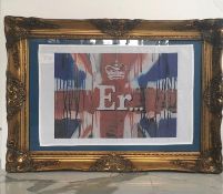 Banksy(British) 2012, 4 Colour Silkscreen Er… Queens Platinum Jubilee (Union Jack) Tea Towel