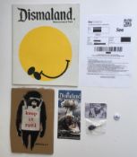 Six WSM Dismaland Bemusement Park Souvenirs including found Banksy ‘free art’ 2015