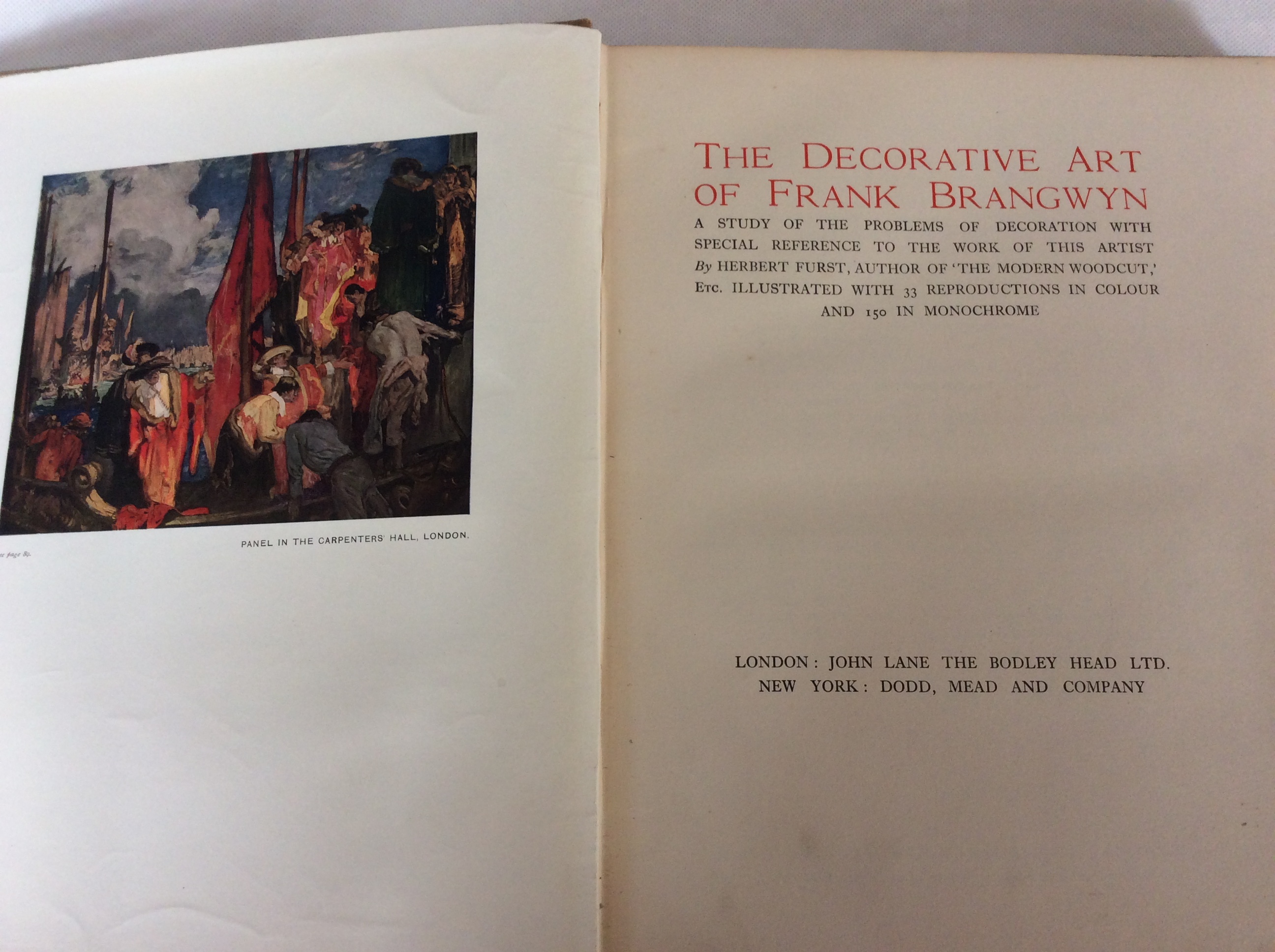 Antiquarian Book The Decretive of Frank Brangwyn by Herbert Furst 1st Edition - Image 3 of 5