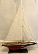 LARGE STUNNING GERMAN WOODEN SAILING BOAT