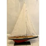 LARGE STUNNING GERMAN WOODEN SAILING BOAT