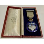 Sterling Silver & Enamel Mason Boys Medal Boyed