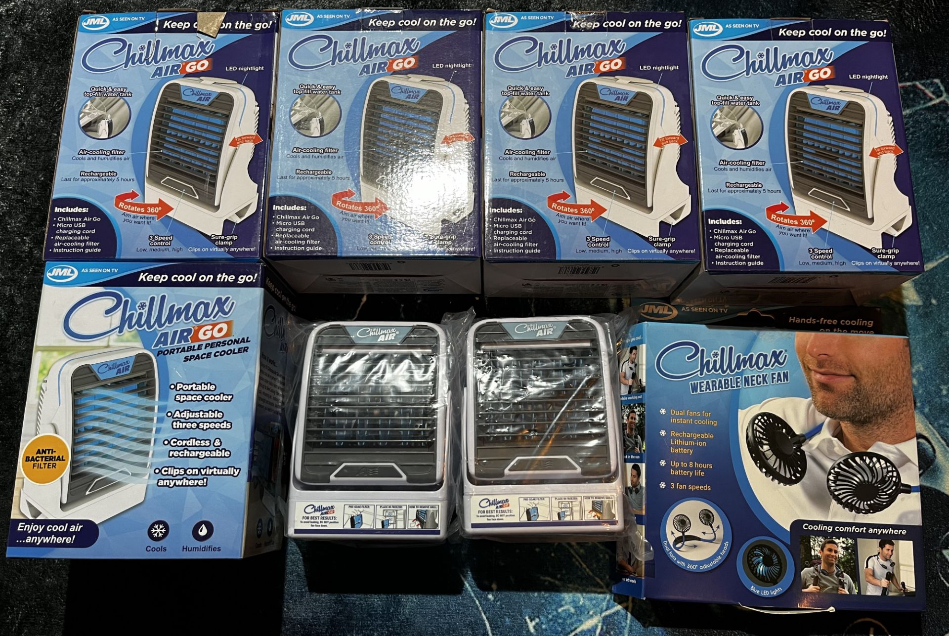 H1/A - Chillmax Air Go Coolers & Wearable Neck Fan - Job Lot