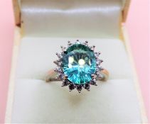 Sterling Silver Gemstone Dress Ring New with Gift Pouch