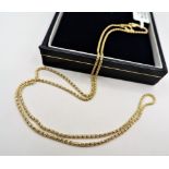 18 inch Gold on Sterling Silver Chain Necklace Made in Italy 'NEW' with Gift Pouch