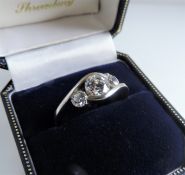 Sterling Silver CZ Gemstone Ring NEW with Gift Pouch