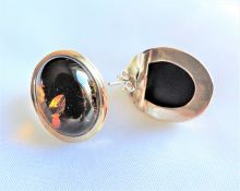Pair Baltic Amber Sterling Silver Earrings with Gift Pouch