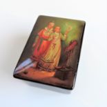 Vintage Hand Painted Russian Lacquer Box Signed by Artist