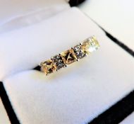 Sterling Silver Citrine & Topaz Ring 'NEW' with Gift Pouch