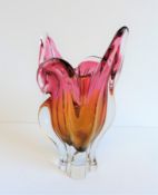 Chribska Glass Vase by Josef Hospodka circa 1970's