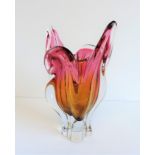 Chribska Glass Vase by Josef Hospodka circa 1970's