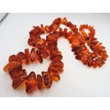 28 inch Chunky Polished Baltic Amber Necklace