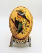 Faberge Style Decorative Egg & Stand