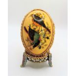 Faberge Style Decorative Egg & Stand