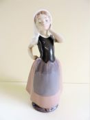Lladro Nao Porcelain Figurine 'Farmers Girl'