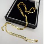 24 inch Gold on Sterling Silver Chain Necklace Made in Italy 'NEW' with Gift Pouch