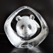 Mats Jonasson Miniature Crystal Panda