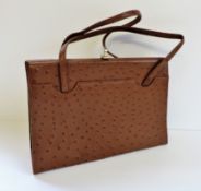 Vintage Hamilton Ostrich Leather Handbag