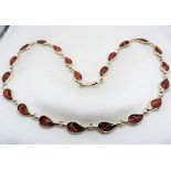 17.5 inch Sterling Silver Baltic Amber Necklace