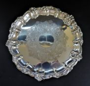 Circa 1930's Travis Wilson & Co Silver Plate Salver