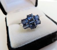 Sterling Silver 3.5ct Sapphire Ring 'NEW' with Gift Pouch