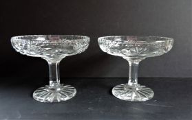 NEW Matching Pair Hand Cut Crystal Tazzas for Serving Olives/Grapes/Nuts & More!