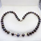 Tahitian Cultured Pearl Necklace New with Gift Box