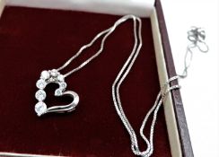 Sterling Silver Cubic Zirconia Pendant New with Gift Pouch