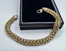 9ct Bonded Gold 925 Silver Bracelet Made in Italy