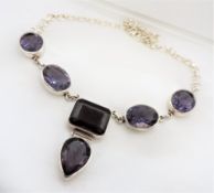 Sterling Silver Amethyst Necklace