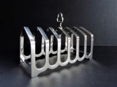 Antique Silver Plate 6 Slice Toast Rack c. 1890's